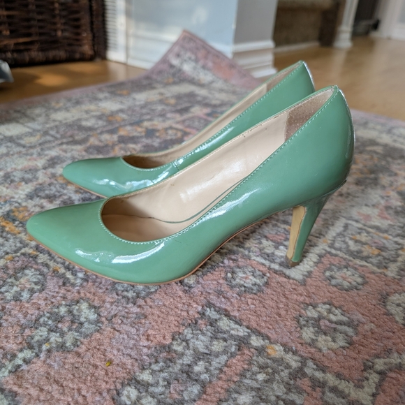 Franco Sarto Green Patent Leather Heels 6.5 - Picture 1 of 7